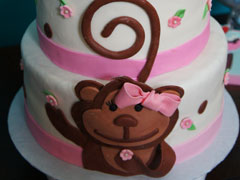 Monkey Baby Shower Cake